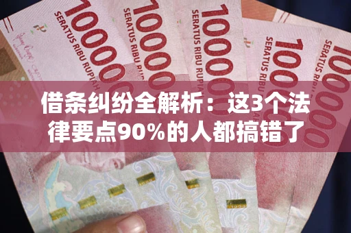 北京借条纠纷全解析：这3个法律要点90%的人都搞错了