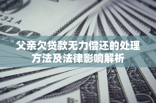北京父亲欠贷款无力偿还的处理方法及法律影响解析