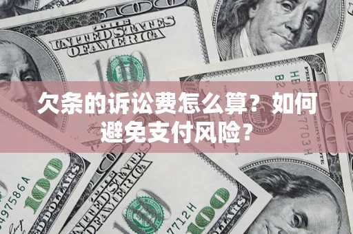 北京欠条的诉讼费怎么算？如何避免支付风险？